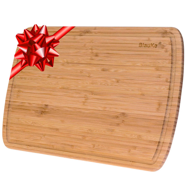 Wood Cutting Board XL 18"x12" Butcher Block With Juice Groove, Serving Tray - Wooden Chopping