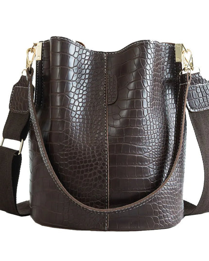 Blake Shoulder Bag -Chocolate Croc