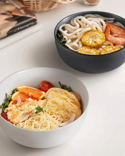 Set of 4 Ceramic Bowls, 27 oz Each – Dishwasher, Microwave & Oven Safe – Perfect for Cereal, Salad, Pasta, Soup, and Dessert