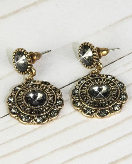 Bloom Earrings-Charcoal