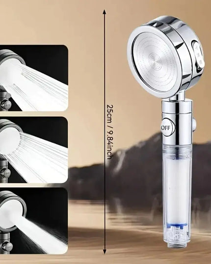 Circular 3 Speed High-pressure Handheld Shower Head