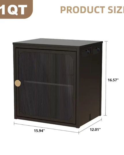 Sturdy Foldable Cabinet, Steel-wood Combo, Anti-slip, Easy Install, DIY Storage, White