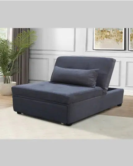 Folding Ottoman Sofa Bed Black