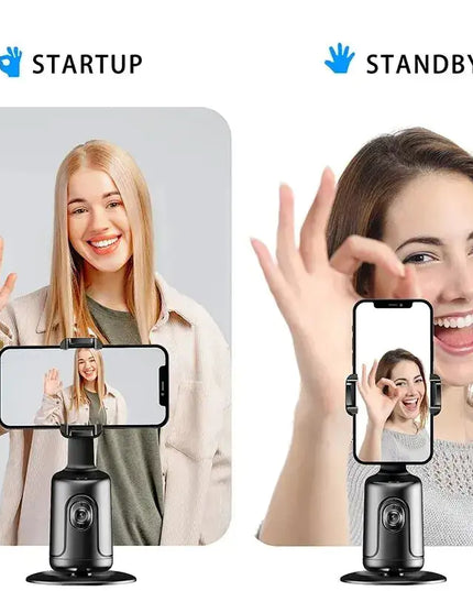360 Auto Face Tracking Gimbal AI Smart Gimbal Face Tracking Auto Phone Holder For Smartphone Video Vlog Live Stabilizer Tripod