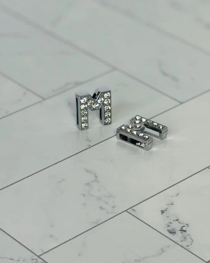 Pavé Letters -Silver Charms
