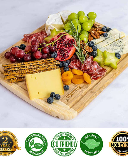 Bamboo Cutting Board 14x11 Inch With Juice Groove