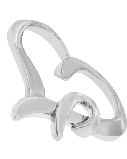 .925 Sterling Silver Heart Shaped Pendant Necklace