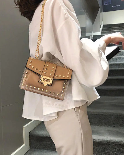 Betty Shoulder Bag -Clear/Tan
