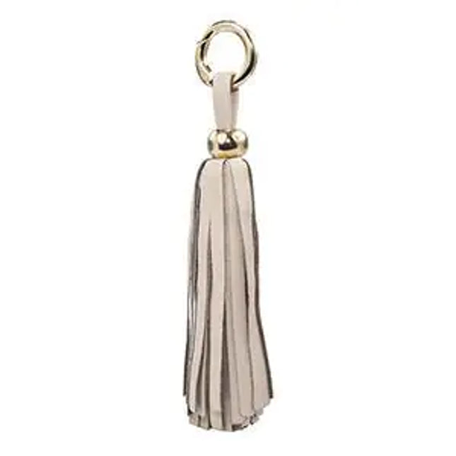 Leather Tassel - Nude/Gold