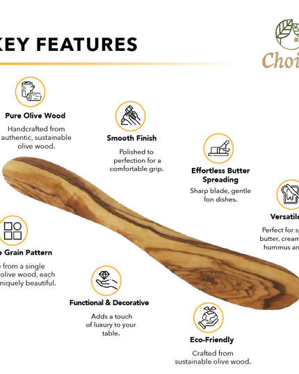 Mediterranean Olive Wood Butter Knife