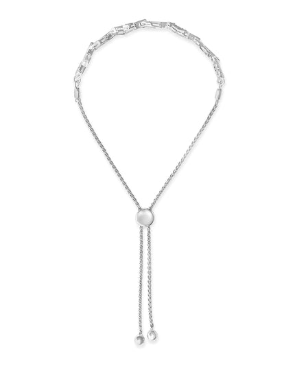 .925 Sterling Silver 1/2 Cttw Diamond Alternating Heart Link Adjustable Bolo Bracelet (I-J Color, I3 Clarity) - 4" to 10" Inches