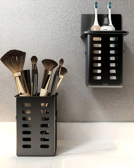 1pc Modern Wall-Mounted Bathroom Organizer