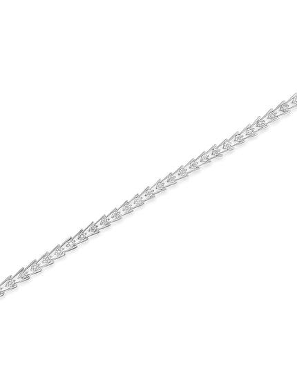 Sterling Silver Diamond Wave-Style Link Bracelet (0.5 cttw, I-J Color, I3 Clarity)