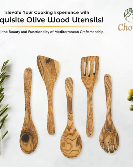 Olive Wood Kitchen Servers Set -5 pcs