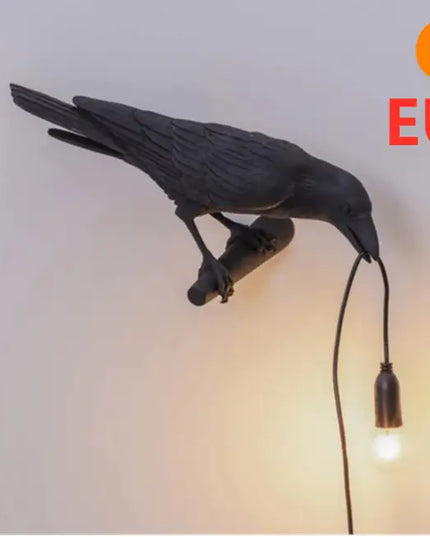 Resin Bird Wall Lamp Decoration