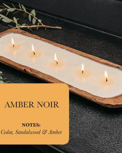 5-Wick Dough Bowl Soy Candle - Amber Noir