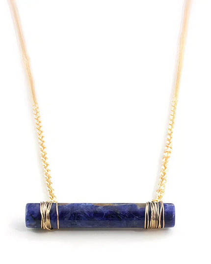 Quartz Cylinder Necklace