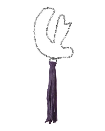 Maia Leather Necklace - Plum