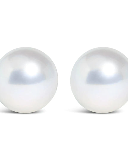 14K Gold Cultured Freshwater Pearl Solitaire Stud Earrings