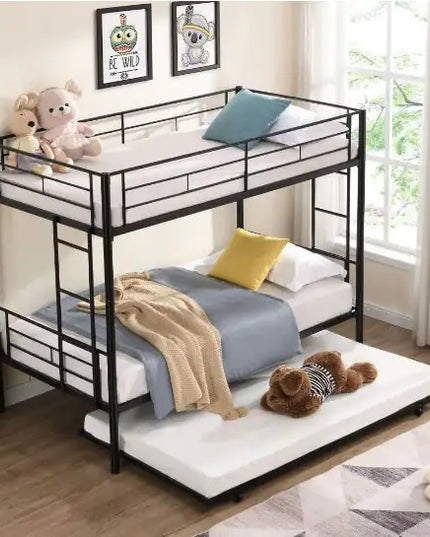 Metal Bunk Bed Black