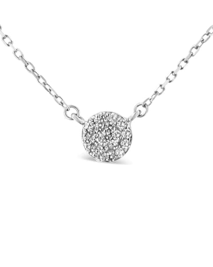 .925 Sterling Silver 1/2 Cttw Round Diamond Medallion Multi-Strand Tri Pendant 18" Necklace (H-I Color, I2-I3 Clarity)