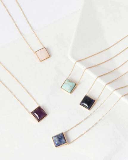 Square Drop Necklace