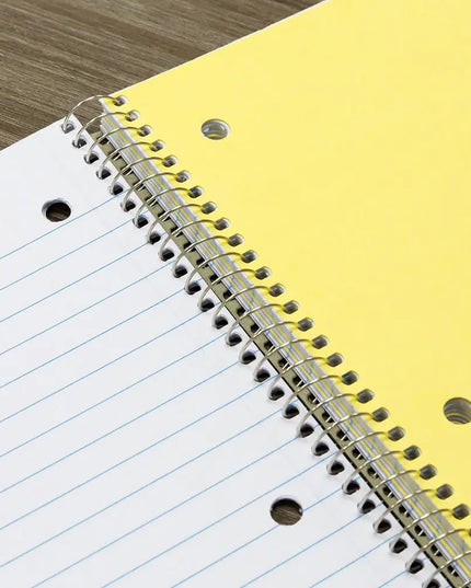 120 Sheet 3-Subject Spiral Notebook, College Ruled - Random Color