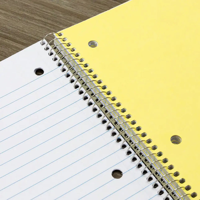 120 Sheet 3-Subject Spiral Notebook, College Ruled - Random Color