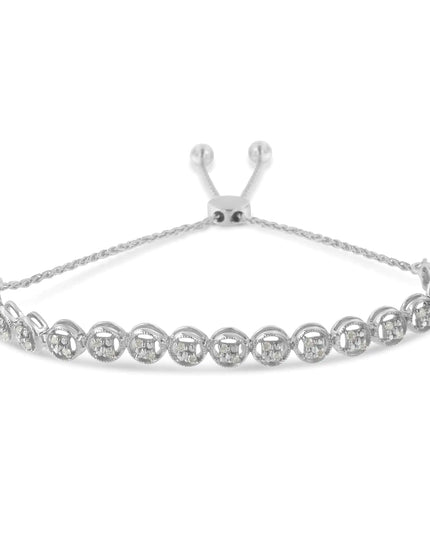Sterling Silver Diamond Bolo Bracelet (0.25 cttw, I-J Color, I3 Clarity)