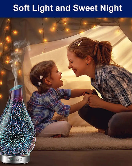 Glass Aromatherapy Essential Oil LED Diffuser