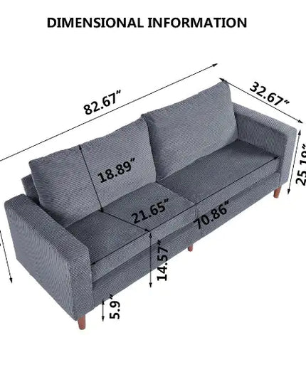 Grey Linen Sofa