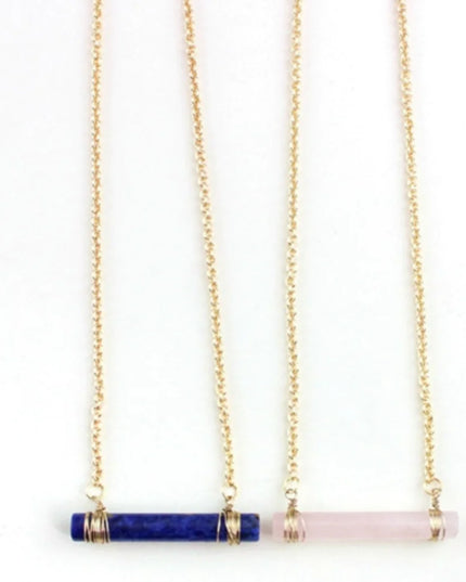 Quartz Cylinder Necklace