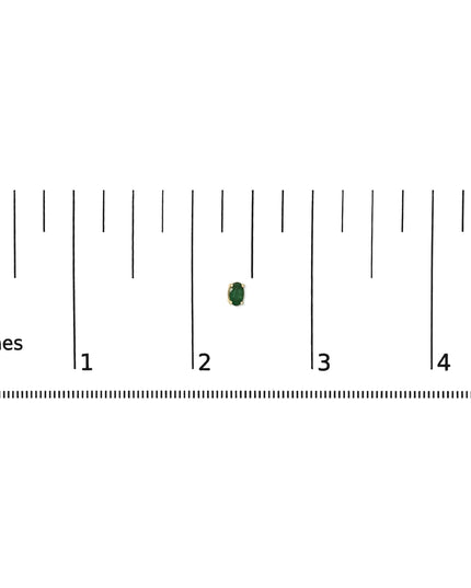 14K Gold Oval Cut Gemstone Birthstone 5x3 mm Stud Earrings