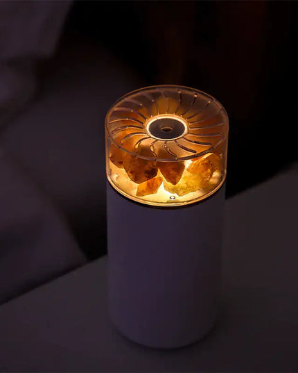 LED light Crystal Salt Stone Humidifier Essential Oil Diffuser