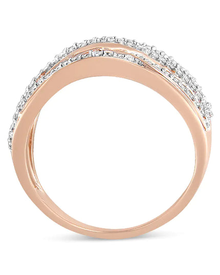 .925 Sterling Silver Diamond Accent Crossover Ring (I-J Color, I2-I3 Clarity)