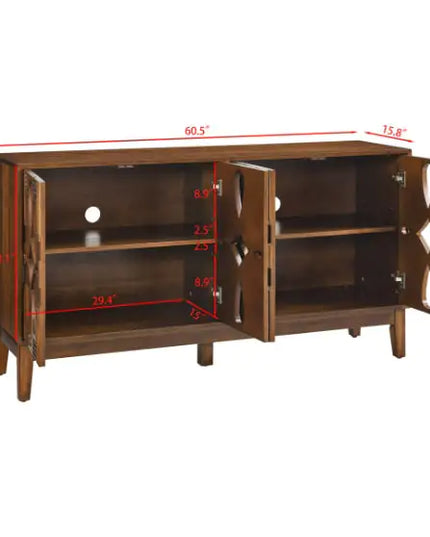 60.5\" Modern Sideboard Buffet Cabinet With Lockers