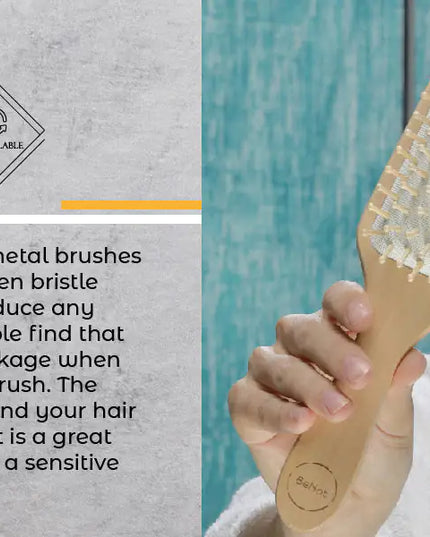 Natural Wooden Detangling Hair Brush