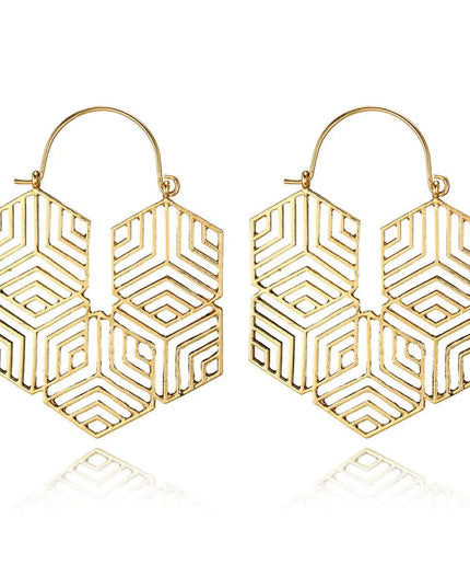 Hex -Gold Earrings
