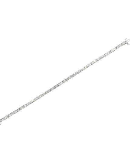 .925 Sterling Silver 1.0 cttw Miracle-Set Diamond Tennis Bracelet (I-J Color, I3 Clarity) - 7.25"
