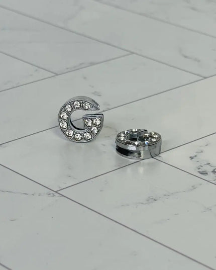 Pavé Letters -Silver Charms