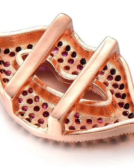 Colored Stones Lips Charm