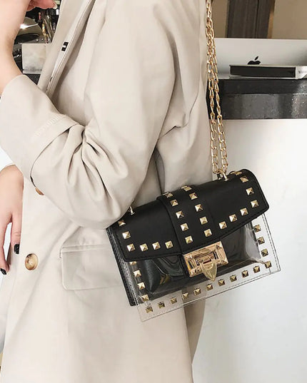 Betty Shoulder Bag -Clear/Black