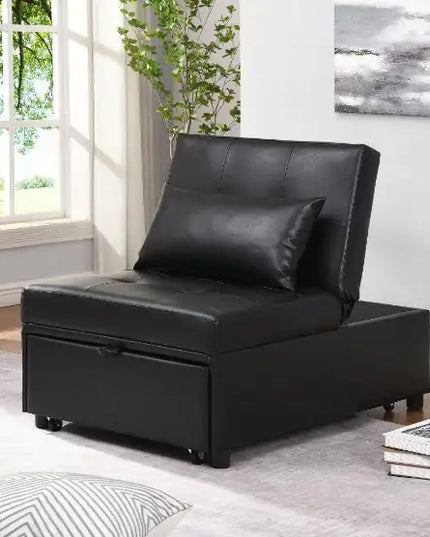 Gray Folding Ottoman Sofa Bed