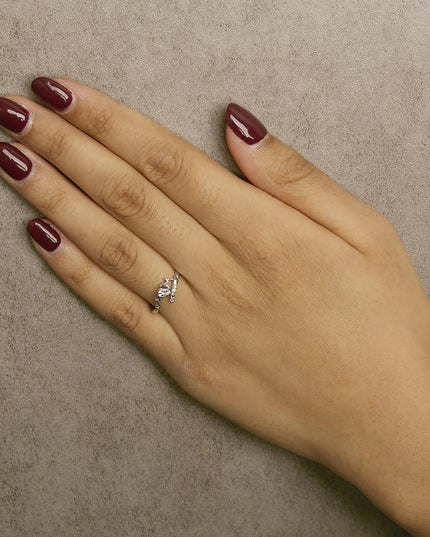 .925 Sterling Silver Diamond Accent "MOM" Heart Ring (J-K Color, I2-I3 Clarity)