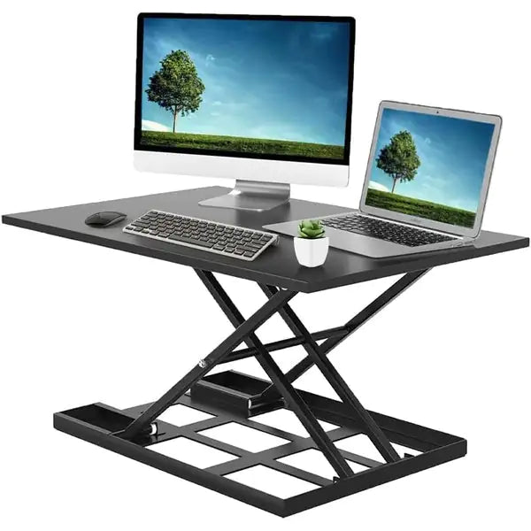 Adjustable Standing Desk, Ergonomic Computer Table, Foldable, Portable, Large Black - 1pc