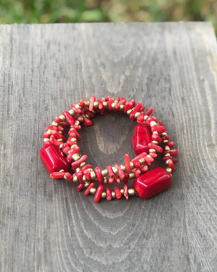 Coral Trio Bracelet Set