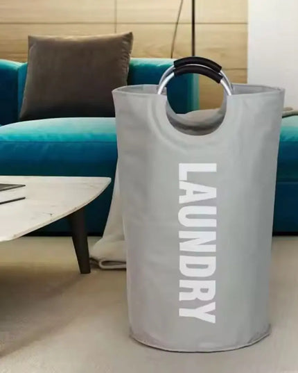Fabric Heavy Duty Laundry Basket With Aluminum handle