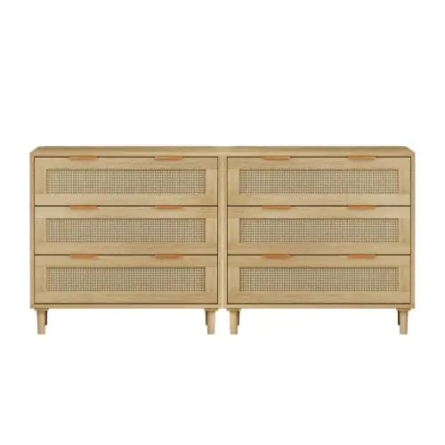 3 Drawers Rattan Locker Rattan Drawer - 2 Piece Set