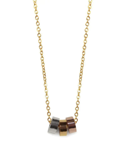 Triple Hoop Necklace- Gold