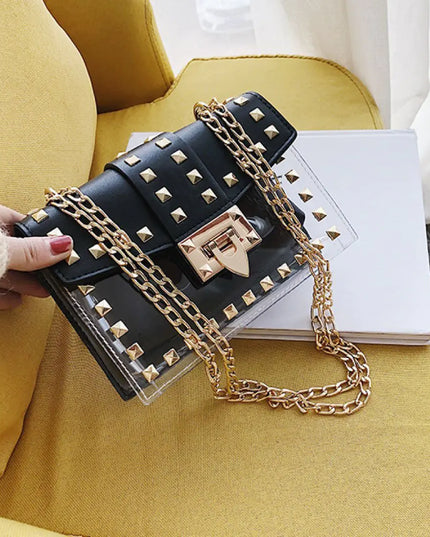 Betty Shoulder Bag -Clear/Black
